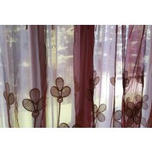 Oktávia Bordó piros Arany Organza függöny - készre varrt 250 x 300 cm