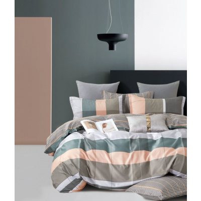   Bebóra ágyneműhuzat garnitúra pamut többszínű kockás 7 részes