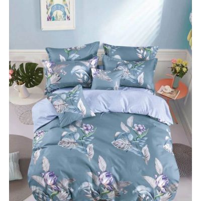   Pisztácia virágos ágyneműhuzat 6 részes 200x220 cm paplanhuzat