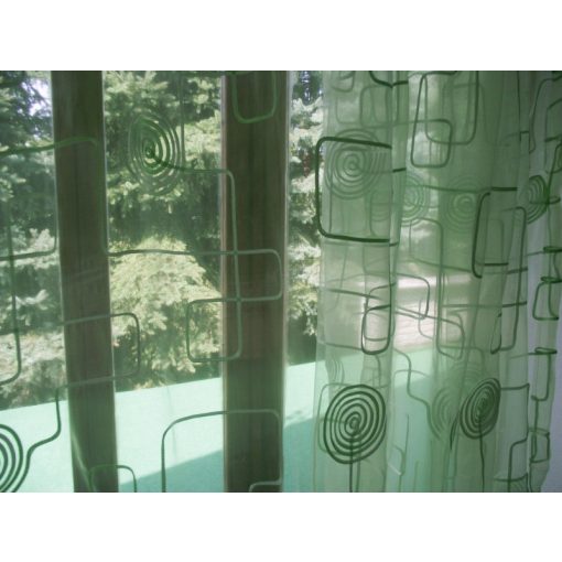Stefánia Zöld Organza függöny - készre varrt 250 x 300 cm