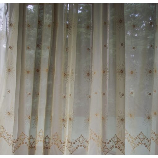 Roses Krém Organza függöny - készre varrt