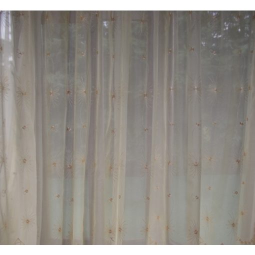Roses Krém Organza függöny - készre varrt