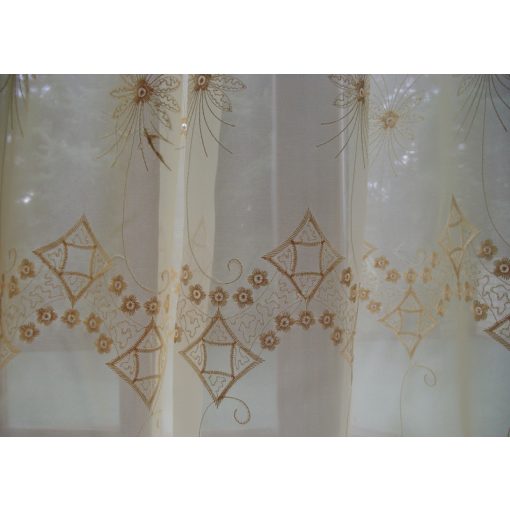 Roses Krém Organza függöny - készre varrt