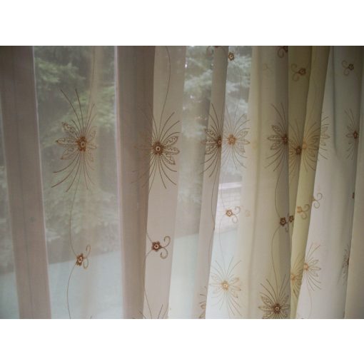 Roses Krém Organza függöny - készre varrt