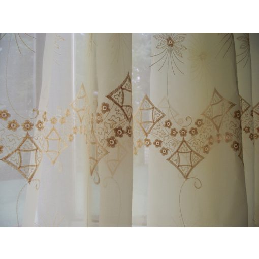 Roses Krém Organza függöny - készre varrt