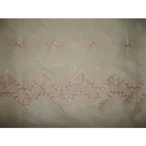 Roses Krém Organza függöny - készre varrt