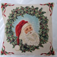 Karácsonyi Mikulás díszpárna gépi gobelin 40 x 40 cm