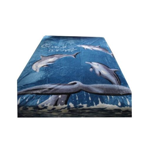 Medárda Kék Delfines Pléd, Ágytakaró 150 x 200 cm