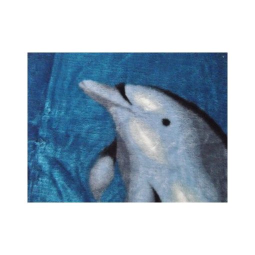 Medárda Kék Delfines Pléd, Ágytakaró 150 x 200 cm
