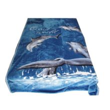 Medárda Kék Delfines Pléd, Ágytakaró 150 x 200 cm