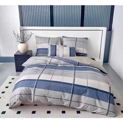   Cinthia Kék Flanel margarétás Ágyneműhuzat Garnitúra 3 részes