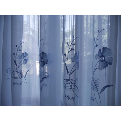 Vera Kék Organza függöny - készre varrt 250 x 300 cm