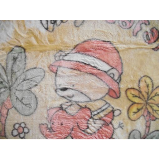 Buci Maci Krém Sárga gyerek Ágytakaró Pléd 100 x 140cm