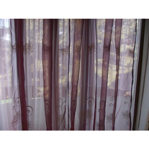 Rebecca Bordó Organza Függöny 250 x 300 cm