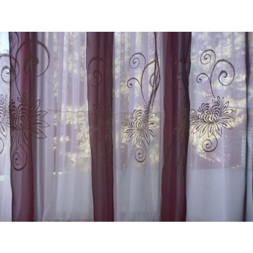 Rebecca Bordó Organza Függöny 250 x 300 cm