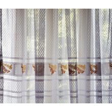 Szőlőlevél Fehér Jacquard Függöny 250 x 300 cm