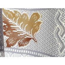 Szőlőlevél Fehér Jacquard Függöny 250 x 300 cm