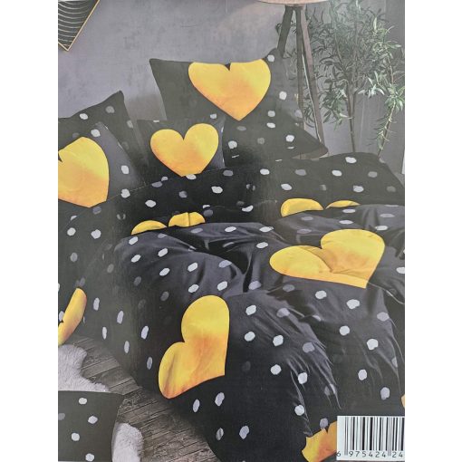 Border Szívecskés 3D ágyneműhuzat 3 részes pamut