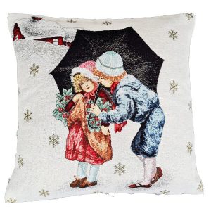 Kisangyalok karácsonyi díszpárna 40 x 40 cm