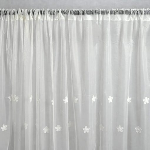 Barbi Fehér Organza kész függöny 250 x 300 cm