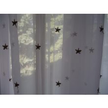 Hófehérke fényáteresztő Organza Függöny -készre varrt