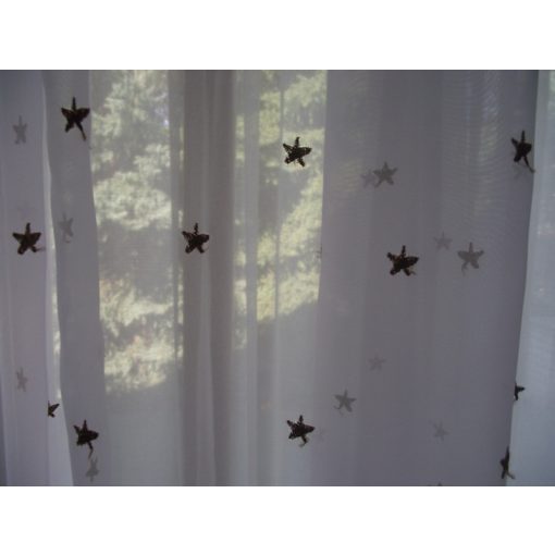 Hófehérke fényáteresztő Organza Függöny -készre varrt