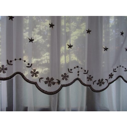 Hófehérke fényáteresztő Organza Függöny -készre varrt