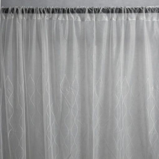 Gemma Fehér krém Organza Függöny készre varrt 250 x 300 cm