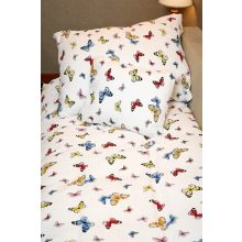 Bemolle Magyar Krepp ágyneműhuzat garnitúra 100% pamut pillangós Fehér