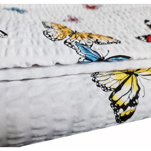 Bemolle Magyar Krepp ágyneműhuzat garnitúra 100% pamut pillangós Fehér