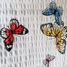 Bemolle Magyar Krepp ágyneműhuzat garnitúra 100% pamut pillangós Fehér