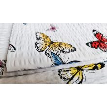 Bemolle Magyar Krepp ágyneműhuzat garnitúra 100% pamut pillangós Fehér