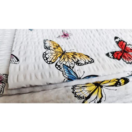 Bemolle Magyar Krepp ágyneműhuzat garnitúra 100% pamut pillangós Fehér