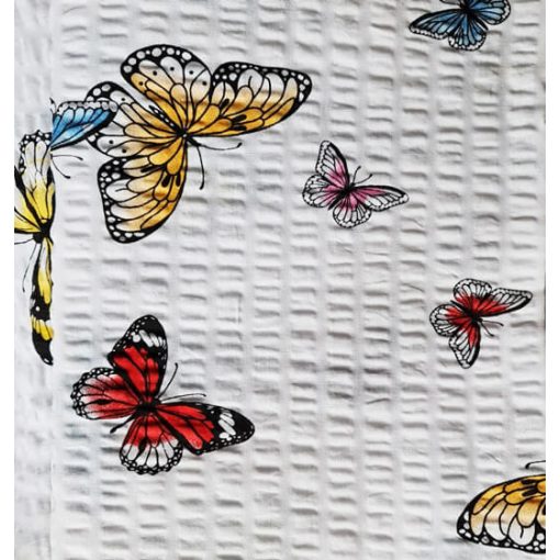 Bemolle Magyar Krepp ágyneműhuzat garnitúra 100% pamut pillangós Fehér