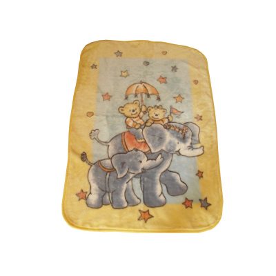 Cuki Maci Sárga Kék Gyerek Pléd Ágytakaró 80 x 110 cm