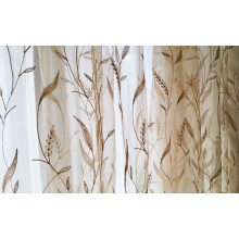 Sötét-Bézs Organza függöny - készre varrt