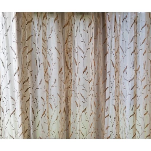 Sötét-Bézs Organza függöny - készre varrt