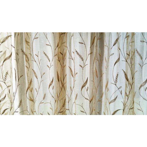 Sötét-Bézs Organza függöny - készre varrt