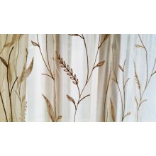 Sötét-Bézs Organza függöny - készre varrt