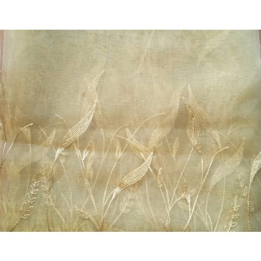 Sötét-Bézs Organza függöny - készre varrt