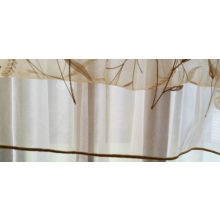 Sötét-Bézs Organza függöny - készre varrt