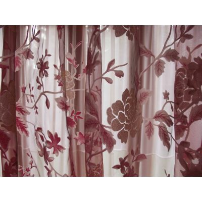 Zsaklin Bordó Dekorfüggöny-fényáteresztő