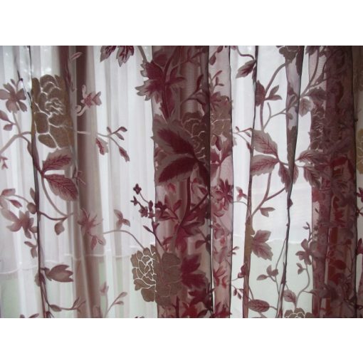 Zsaklin Bordó Dekorfüggöny-fényáteresztő