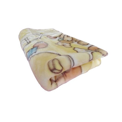 Családi körben Krém Fehér Gyerek Pléd Ágytakaró 100 x 140 cm