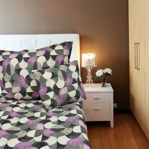 Zsanett 100% pamut szürke krepp ágyneműhuzat 3 részes