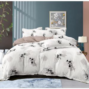   Pempő virágmintás ágyneműhuzat garnitúra 6 részes fehér