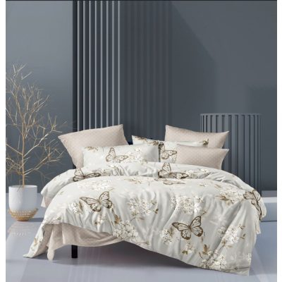   Agnethe fehér bézságyneműhuzat garnitúra pillangós 6 részes