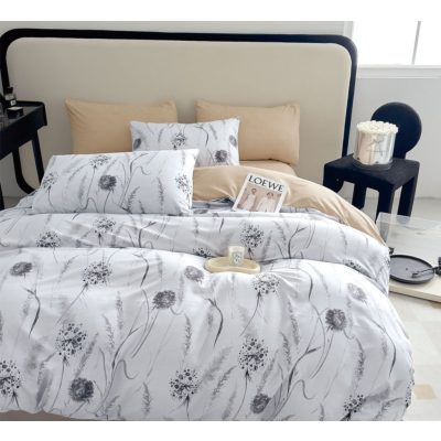  Zorica modern virágos ágyneműhuzat garnitúra 6 részes fehér