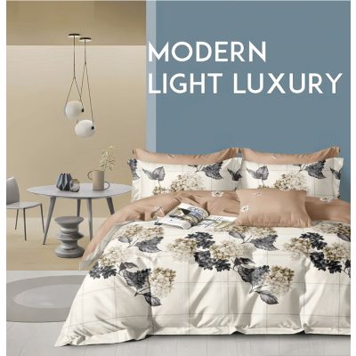 Antoinett pamut 3 részes ágyneműhuzat Bézs virágos