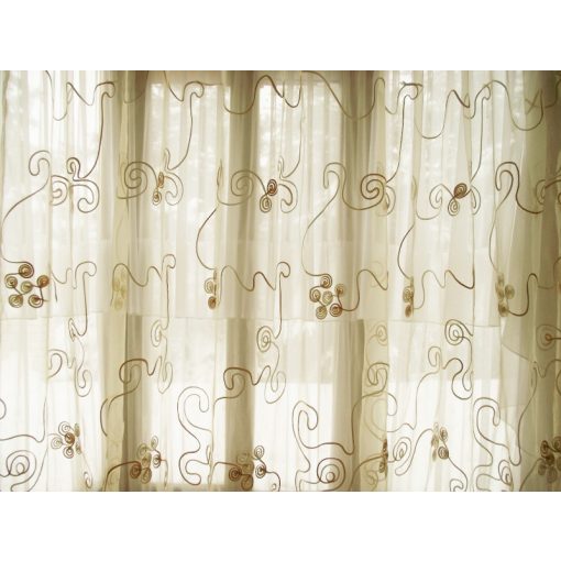 Noémi Arany Bézs Organza függöny - készre varrt 250 x 300 cm